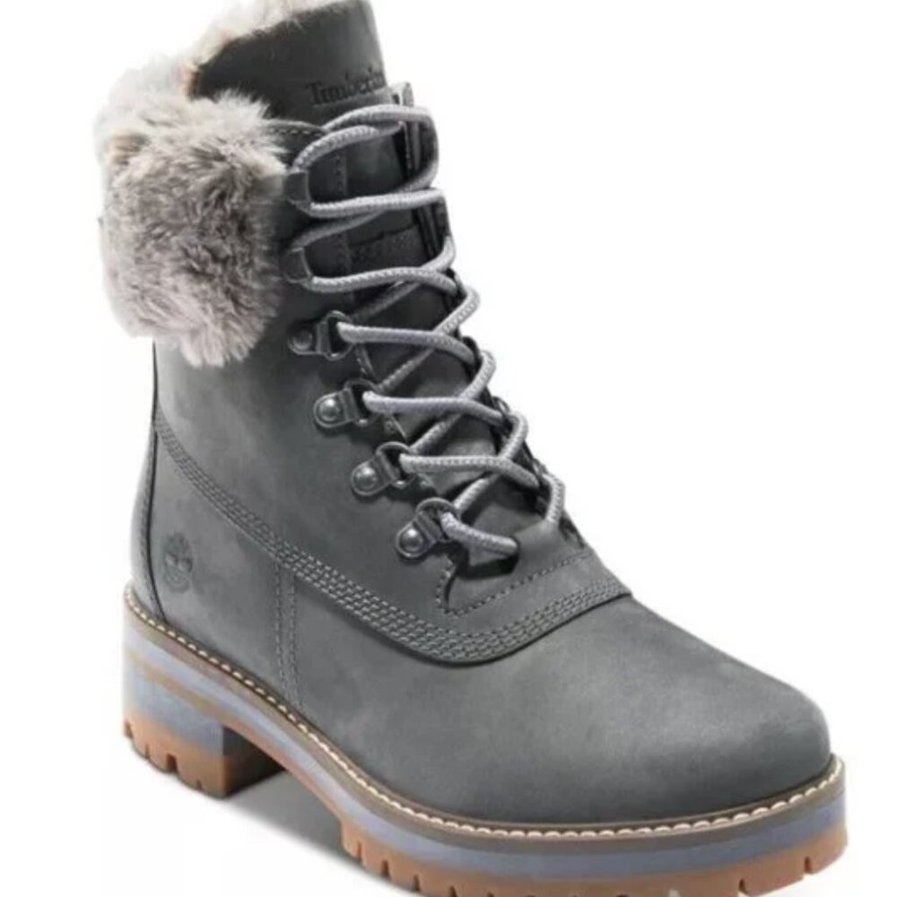 Brand New TIMBERLAND Women's Faux Fur Waterproof Lug Sole Boots 9M